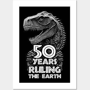 50th Anniversary - Dinosaur Lovers Birthday Posters and Art